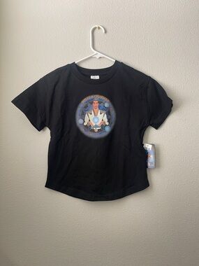 Disney Black Short Sleeve Tee with Wish Graphic